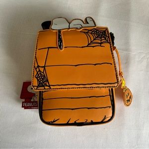 Loungefly Peanuts Snoopy Orange Crossbody Bag